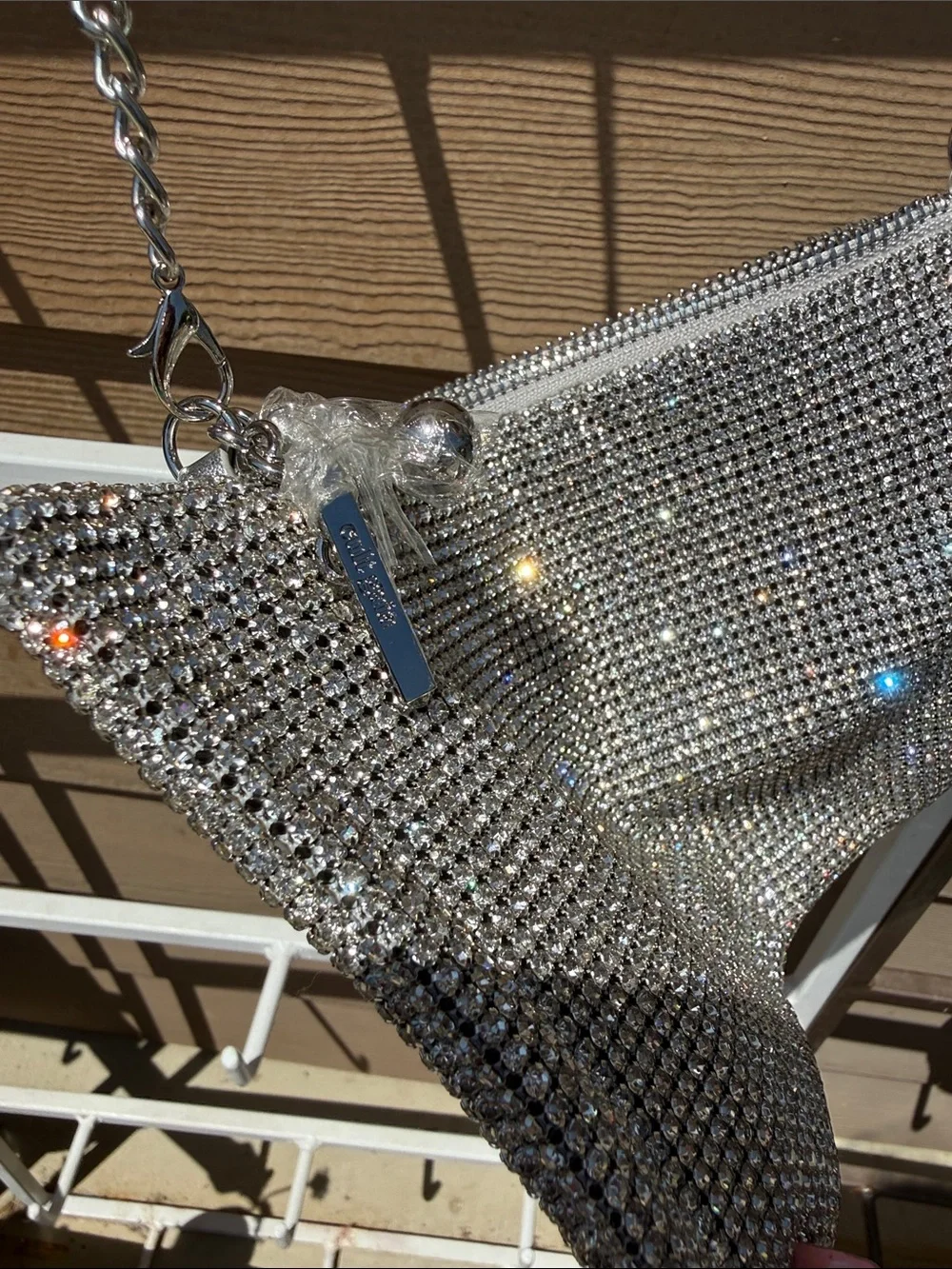 Cult Gaia NEW Silver Rhinestone Chain Shoulder Bag the sparkle ✨ ❤️‼️